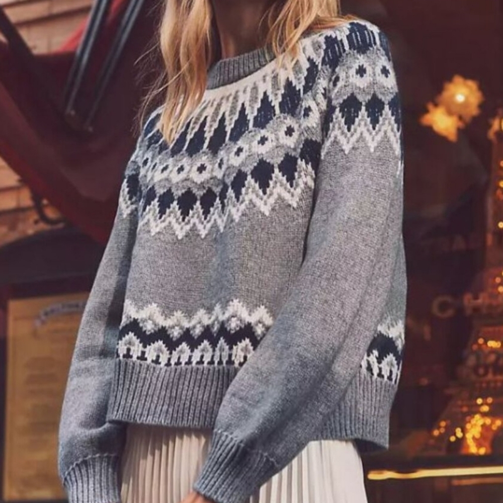 Ann Taylor Fair Isle Raglan Sweater Size XL - Picture 6 of 6
